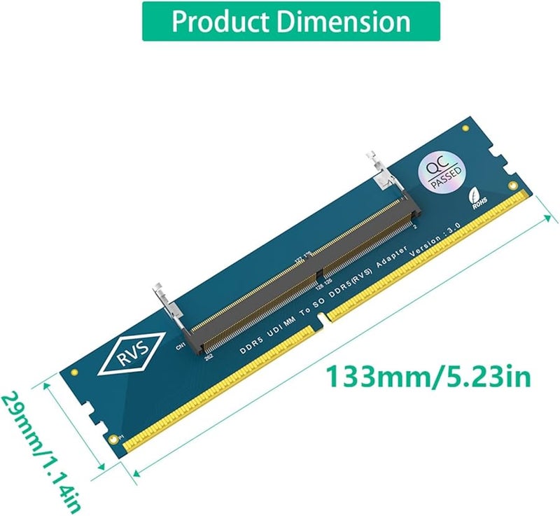 DDR5 SO DIMM to DIMM Desktop Memory Adapter Converter for Laptop RAM Upgrade - Image 5
